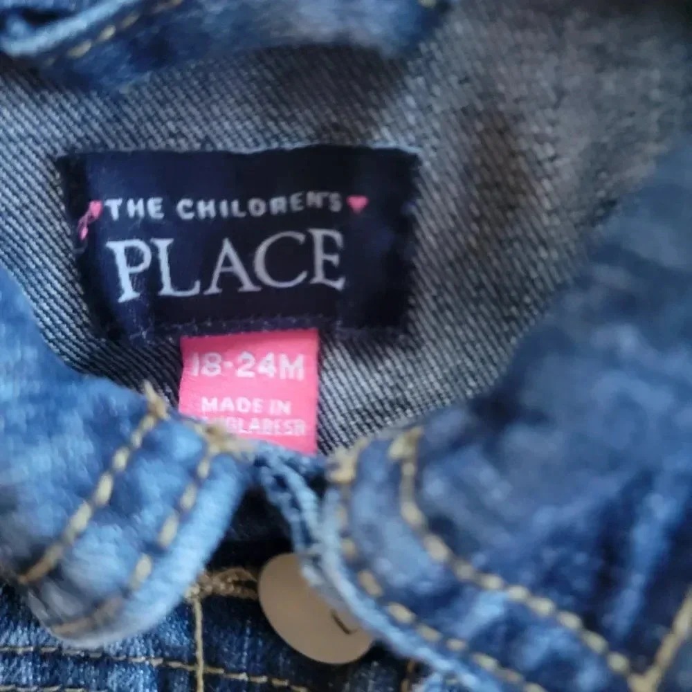 The Children's Place Toddler Girls Blue Front Button Denim Jacket Size 1…